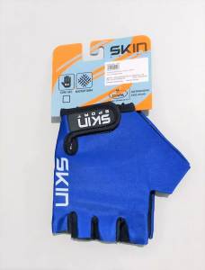 Luva Ciclismo Meio Dedo Azul e Branco Skin