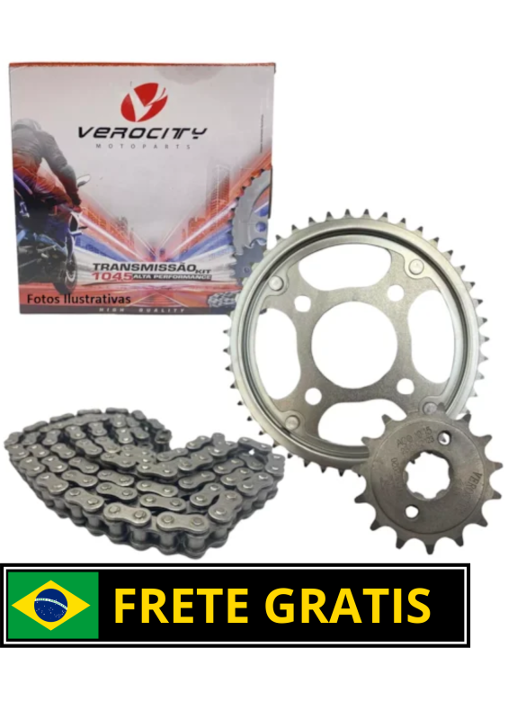Kit Relação Bros160 15 Aço 1045 Verocity 88429