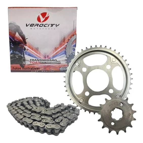 Kit Relação Ybr 125 03/08 Factor Aço 1045 Verocity