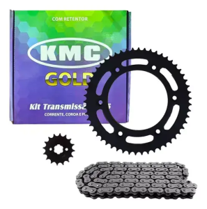 Kit Relação Fan 125 2009 com Retentor Aço 1045 KMC 80457