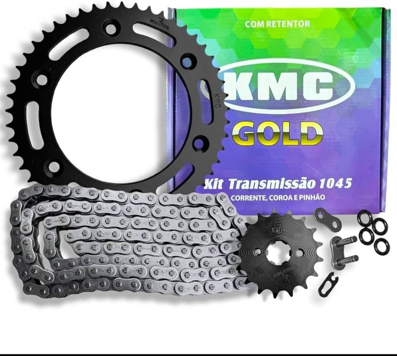 Kit Relação Bros160/Xre190 16 Ret Aço 1045 Kmc 80