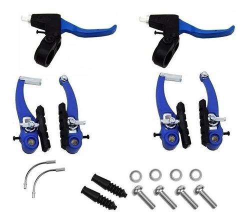 Conjunto Freio Azul Completo V Brake