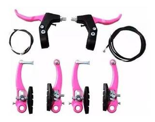 Conjunto Freio Rosa Completo V Brake
