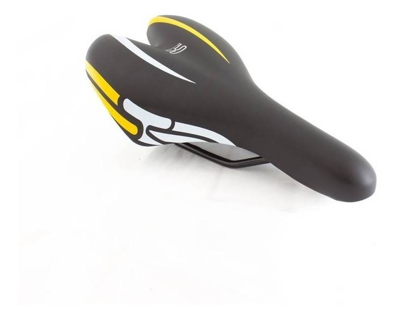 Selim Mtb Royal Siam Preto Branco Amarelo